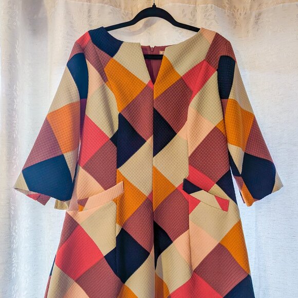Traffic People Colour Block Dress size 12 - Picture 2 of 7